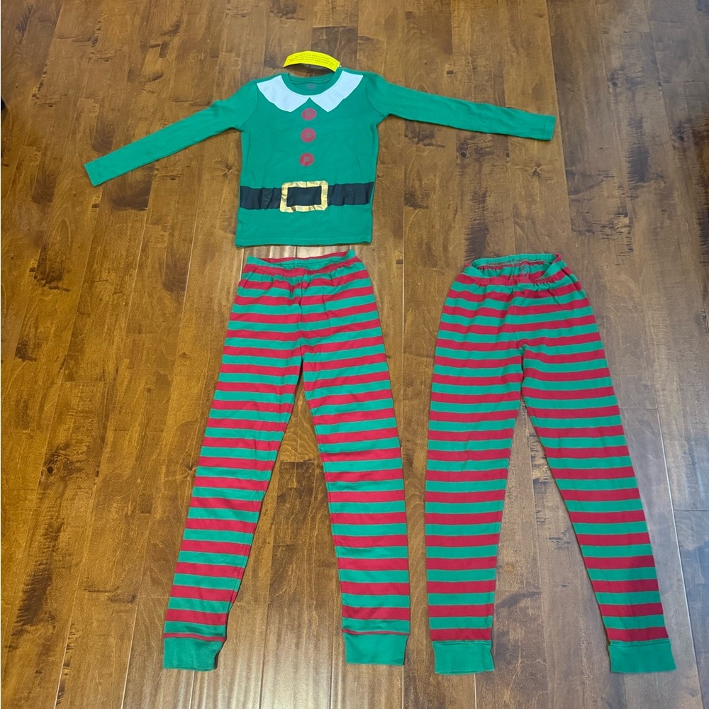 Youth size 10 Elf pajama set